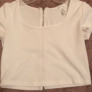 White crop top
